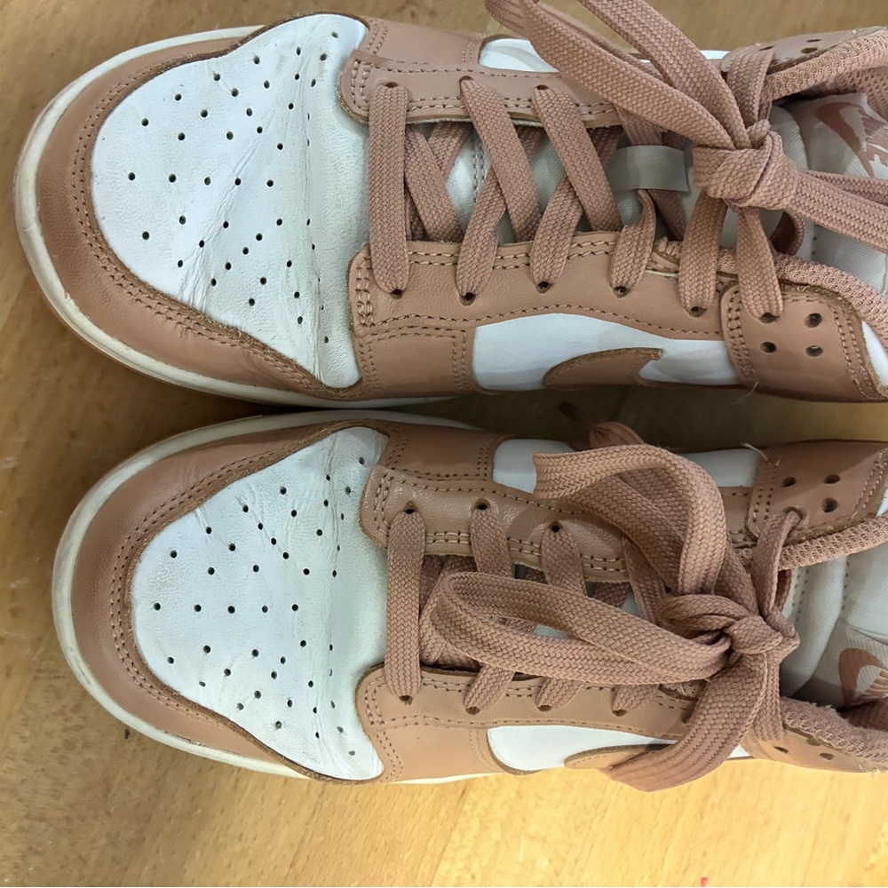 Nike Women's Low-Top Athletic Sneakers in White and Blush